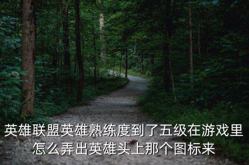 联盟手游怎么亮五级标，我的英雄联盟英雄等级5级了在游戏中怎么显示出来