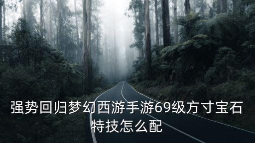 强势回归梦幻西游手游69级方寸宝石特技怎么配