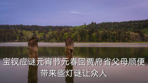 宝钗应谜元宵节元春回贾府省父母顺便带来些灯谜让众人