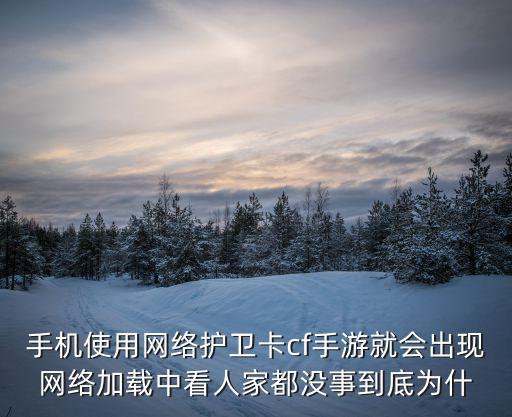 手机使用网络护卫卡cf手游就会出现网络加载中看人家都没事到底为什