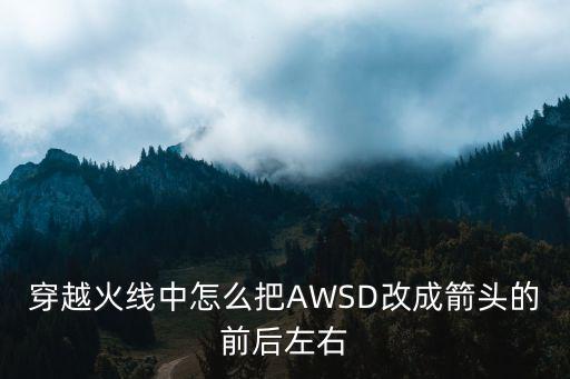 穿越火线中怎么把AWSD改成箭头的前后左右