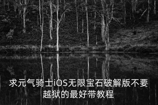 求元气骑士iOS无限宝石破解版不要越狱的最好带教程