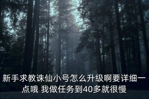 诛仙手游小号怎么培养，诛仙的小号怎么练