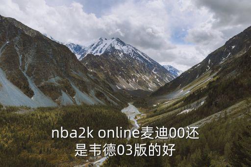 nba2k online麦迪00还是韦德03版的好