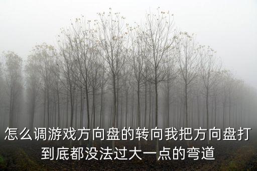 怎么调游戏方向盘的转向我把方向盘打到底都没法过大一点的弯道