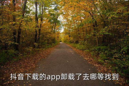 抖音下载的app卸载了去哪等找到