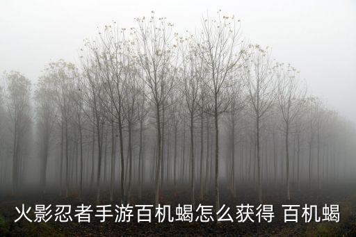 火影忍者手游百机蝎怎么开场，火影忍者手游百机蝎怎么得 百机蝎获取方法