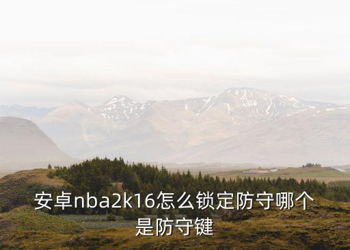 安卓nba2k16怎么锁定防守哪个是防守键