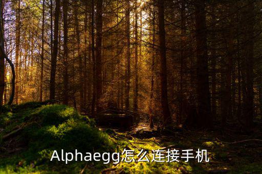 Alphaegg怎么连接手机