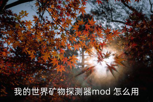 怎么玩好矿物模组手游，我的世界矿物探测器mod 怎么用