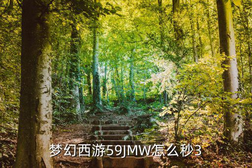 梦幻西游59JMW怎么秒3