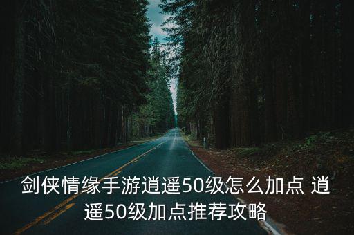 剑侠情缘手游逍遥50级怎么加点 逍遥50级加点推荐攻略