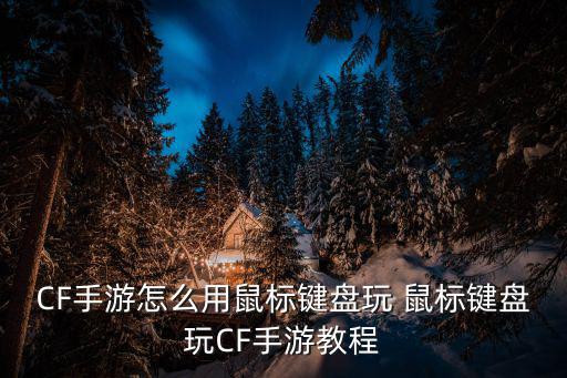 CF手游怎么用鼠标键盘玩 鼠标键盘玩CF手游教程