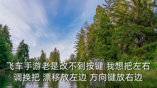 飞车手游老是改不到按键 我想把左右调换把 漂移放左边 方向键放右边