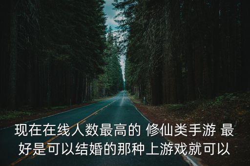 现在在线人数最高的 修仙类手游 最好是可以结婚的那种上游戏就可以