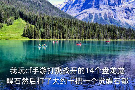 我玩cf手游打挑战开的14个盘龙觉醒石然后打了大约十把一个觉醒石都