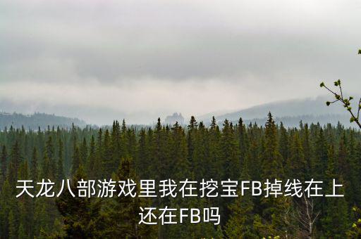 天龙八部游戏里我在挖宝FB掉线在上还在FB吗