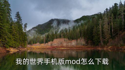 我的世界手机版mod怎么下载