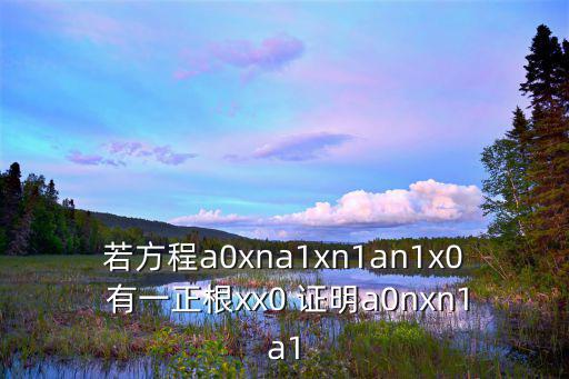 若方程a0xna1xn1an1x0 有一正根xx0 证明a0nxn1a1