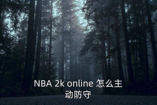 NBA 2k online 怎么主动防守