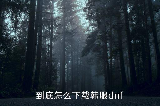 到底怎么下载韩服dnf