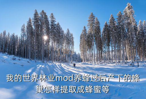 我的世界林业mod养蜂过后产下的蜂巢怎样提取成蜂蜜等