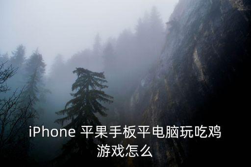 iPhone 平果手板平电脑玩吃鸡游戏怎么