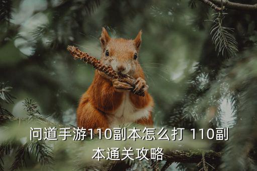 问道手游110副本怎么打 110副本通关攻略