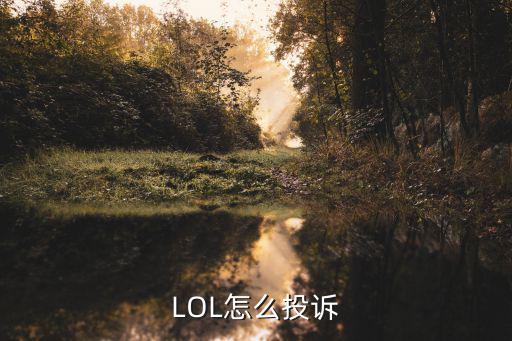 LOL怎么投诉