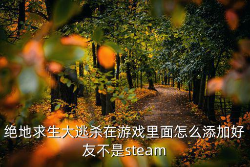 绝地求生大逃杀在游戏里面怎么添加好友不是steam