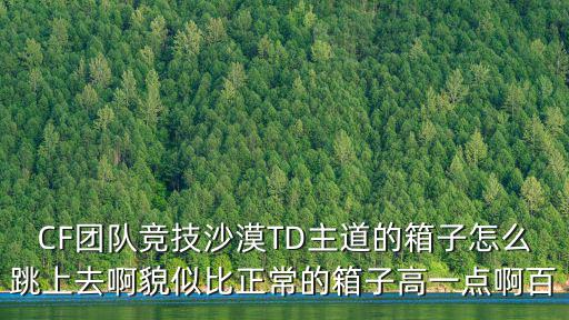 CF团队竞技沙漠TD主道的箱子怎么跳上去啊貌似比正常的箱子高一点啊百