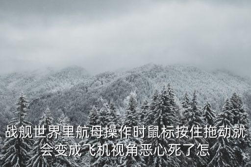 战舰世界里航母操作时鼠标按住拖动就会变成飞机视角恶心死了怎