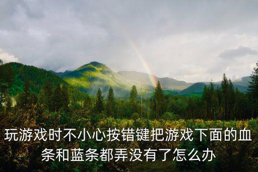 玩游戏时不小心按错键把游戏下面的血条和蓝条都弄没有了怎么办