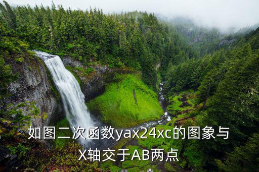 如图二次函数yax24xc的图象与X轴交于AB两点