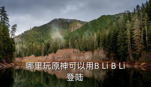 哪里玩原神可以用B Li B Li登陆