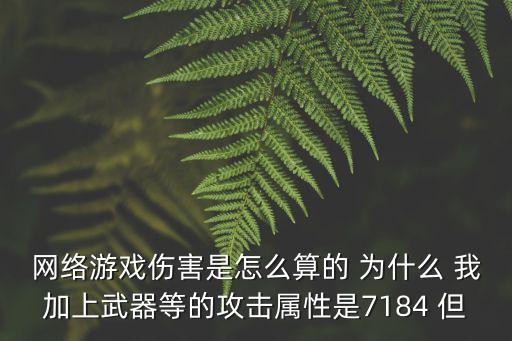 网络游戏伤害是怎么算的 为什么 我加上武器等的攻击属性是7184 但