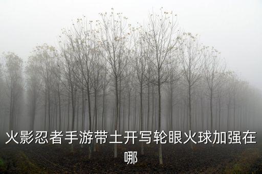 火影忍者手游带土开写轮眼火球加强在哪