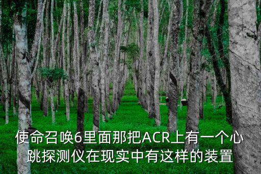 使命召唤6里面那把ACR上有一个心跳探测仪在现实中有这样的装置