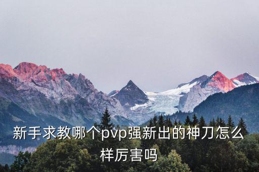 新手求教哪个pvp强新出的神刀怎么样厉害吗