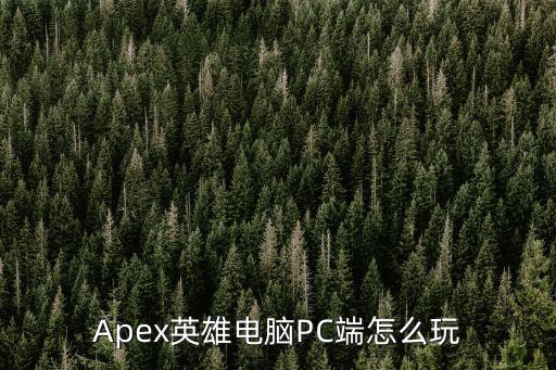 Apex英雄电脑PC端怎么玩