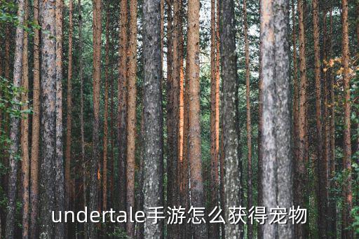 undertale手游怎么获得宠物