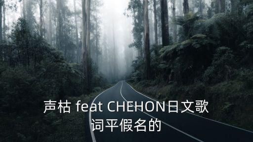 声枯 feat CHEHON日文歌词平假名的