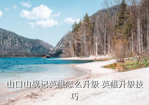 山口山战记英雄怎么升级 英雄升级技巧