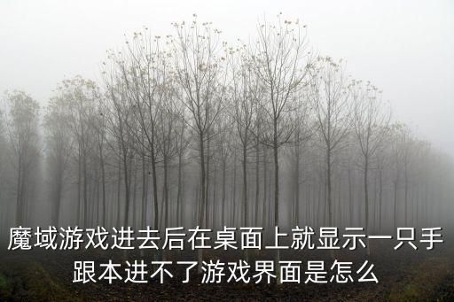 魔域游戏进去后在桌面上就显示一只手跟本进不了游戏界面是怎么