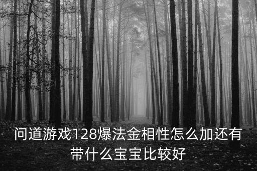 问道游戏128爆法金相性怎么加还有带什么宝宝比较好