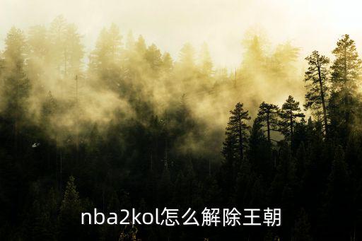 nba2kol怎么解除王朝