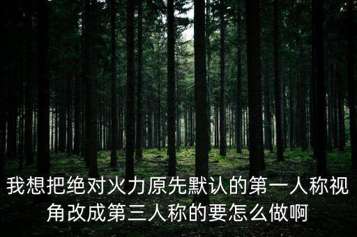 吃鸡手游第三人称怎么打，绝地求生手游里的第三人称和第一人称什么意思