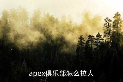 apex俱乐部怎么拉人