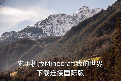 mc手游怎么下载国际版，求手机版Minecraft我的世界下载连接国际版