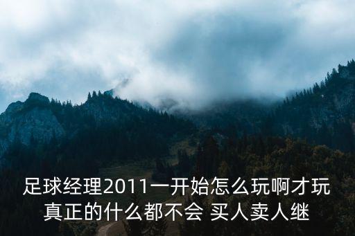 足球经理2011一开始怎么玩啊才玩真正的什么都不会 买人卖人继